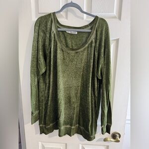 Women’s thin sweatshirt, green, size 2